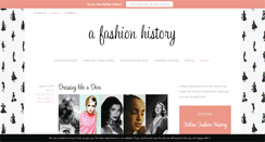 Desktop Screenshot of afashionhistory.com