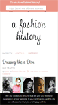 Mobile Screenshot of afashionhistory.com