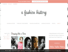 Tablet Screenshot of afashionhistory.com